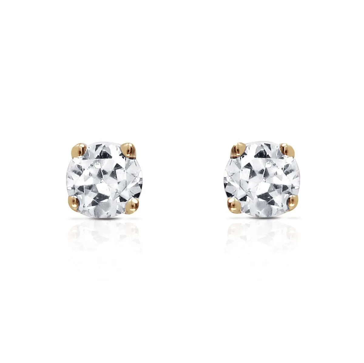 0.1 Carat 14K Solid Yellow Gold Stud Earrings 0.10 Carat Natural Diamond