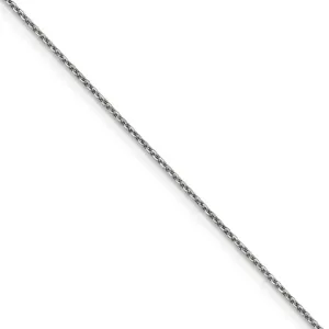 0.95mm, 14k White Gold, Diamond Cut Cable Chain Necklace