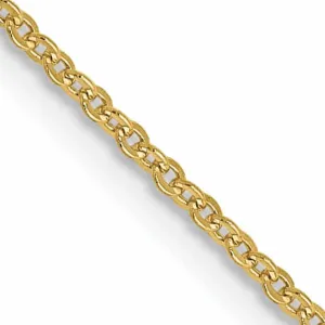 10k Yellow Gold 1.3 mm Flat Cable Chain