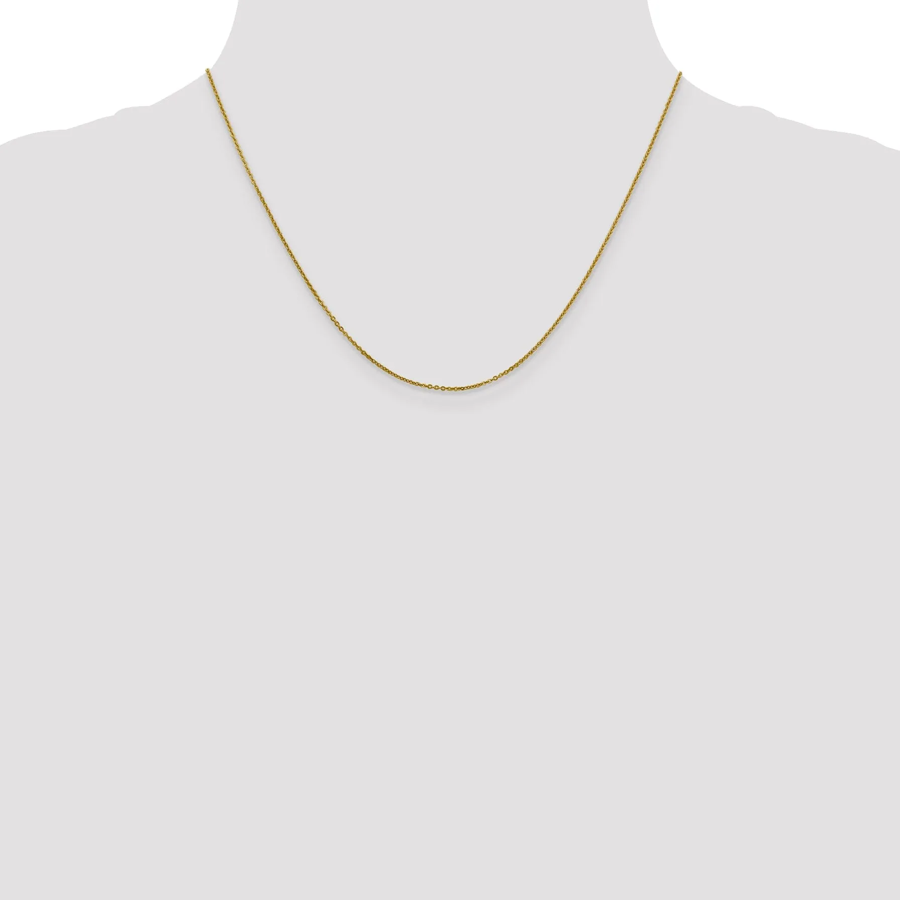 10k Yellow Gold 1.3 mm Flat Cable Chain