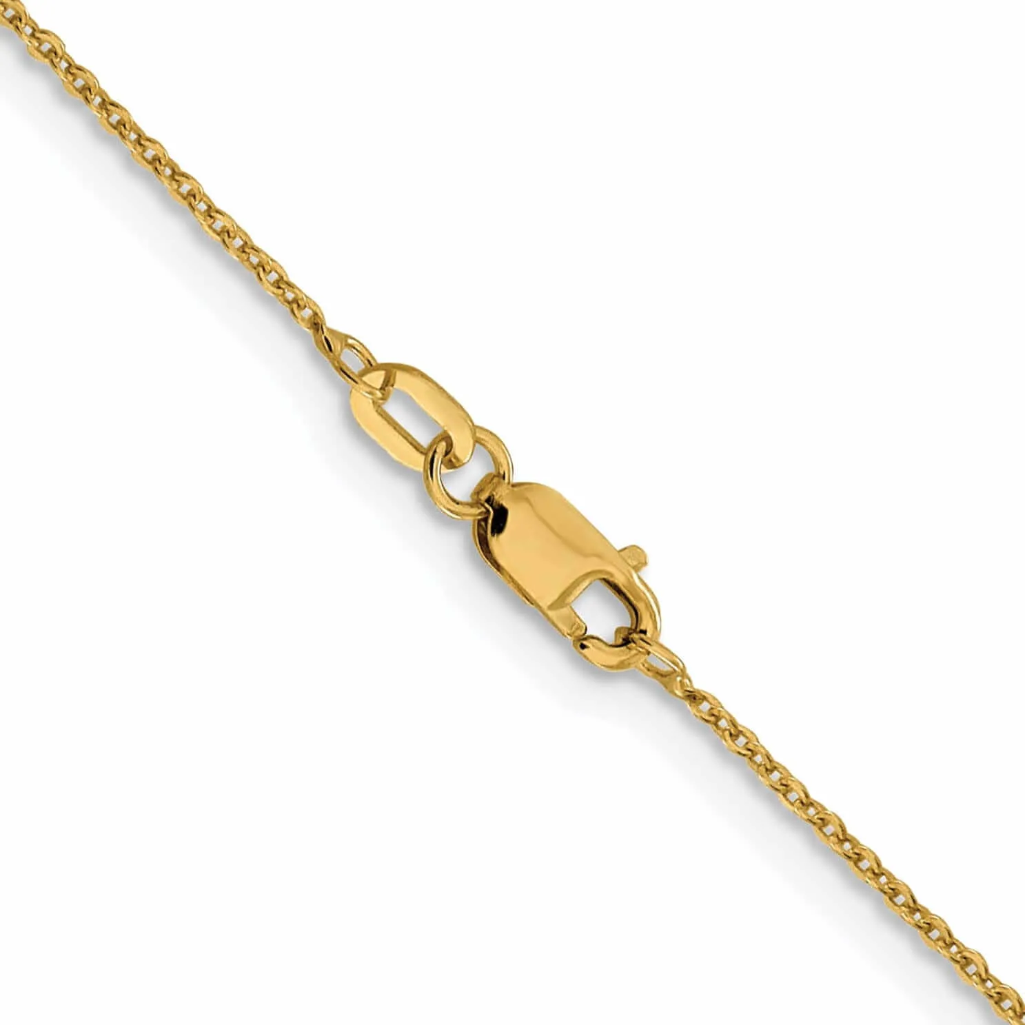 10k Yellow Gold 1.3 mm Flat Cable Chain