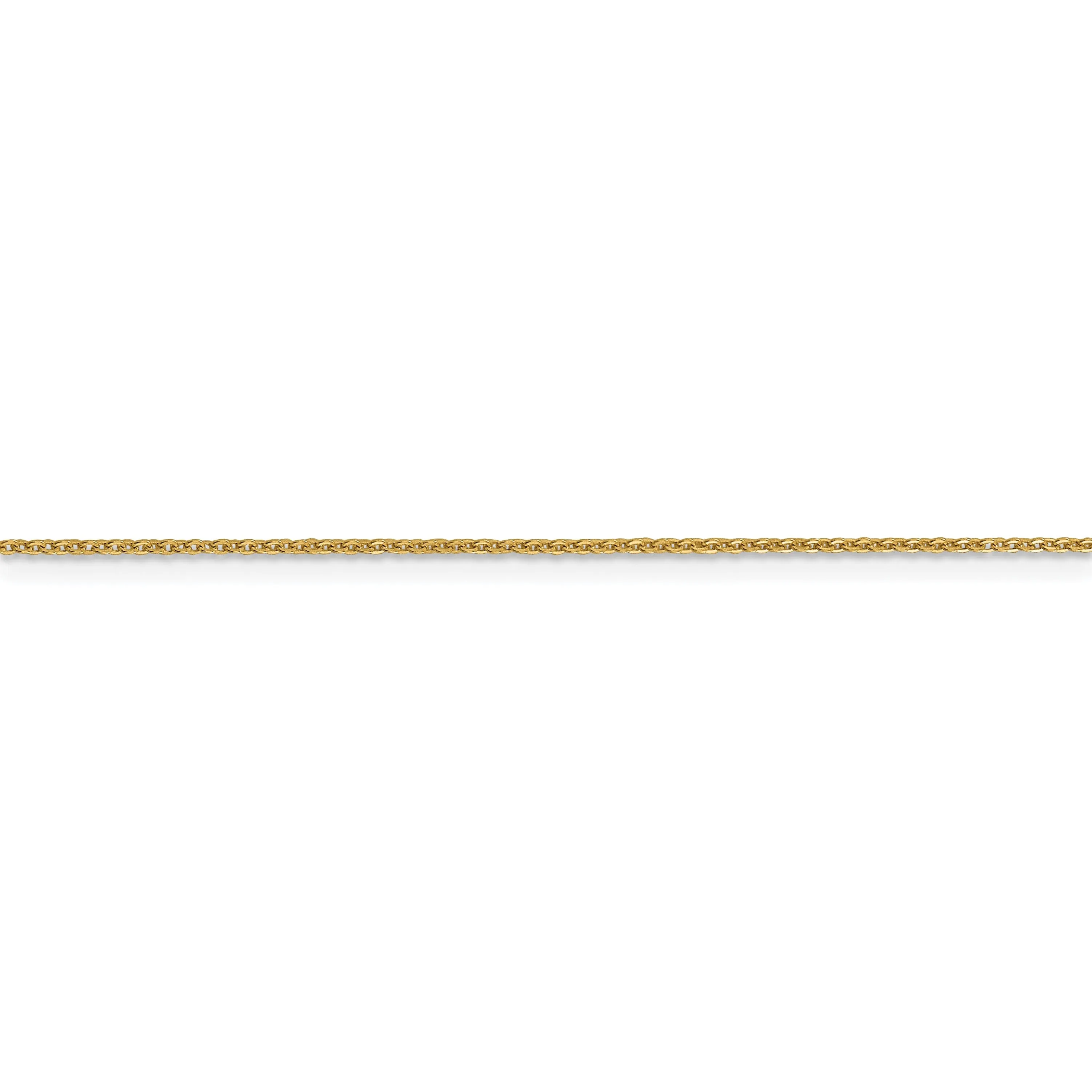 10k Yellow Gold 1.3 mm Flat Cable Chain