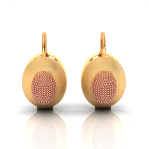 14k Gold Earrings With Intricate Artistry And A Dash Of Yellow Gold Colour