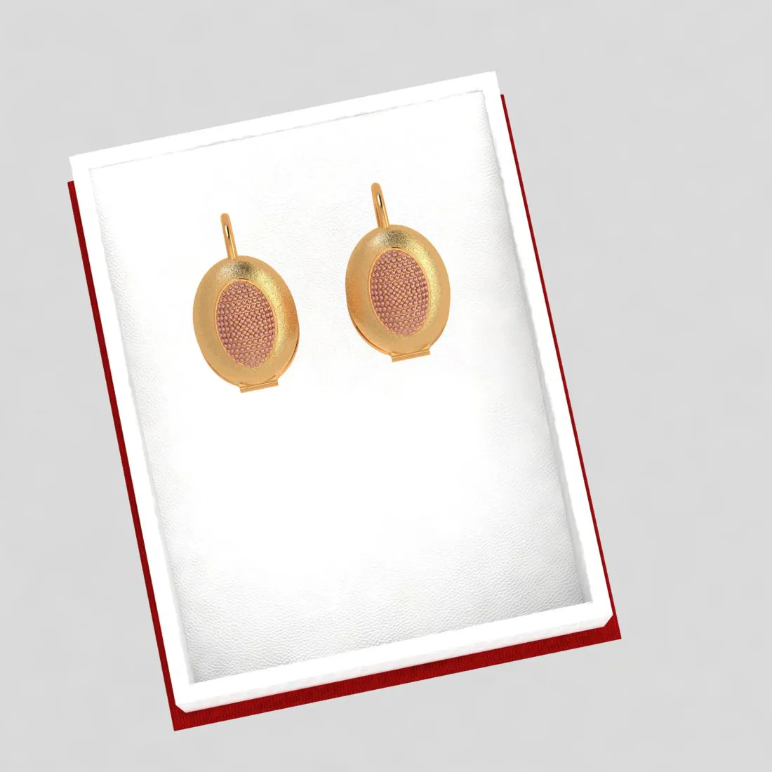 14k Gold Earrings With Intricate Artistry And A Dash Of Yellow Gold Colour