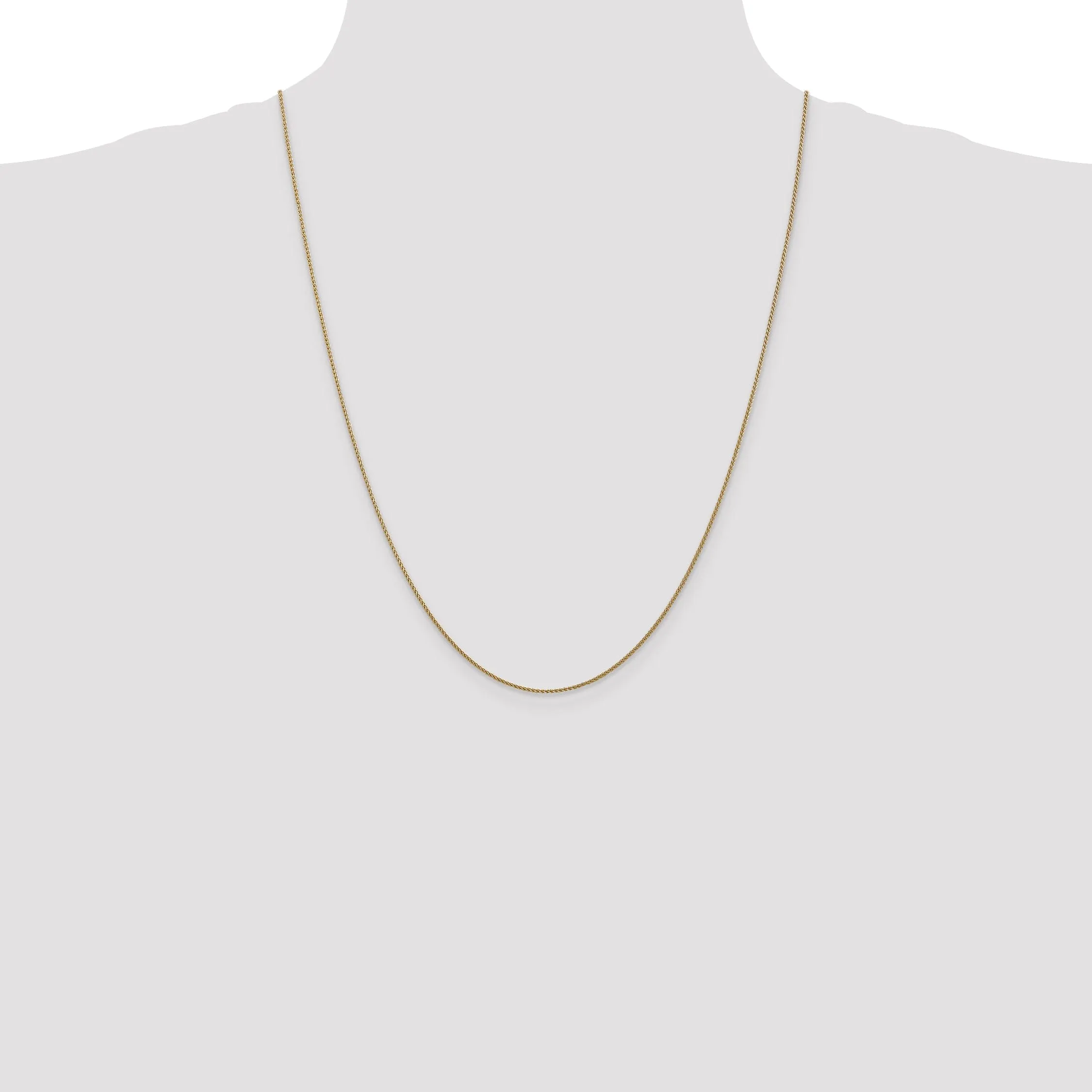 14k Rose Gold Polished 1.00mm D.C Spiga Chain