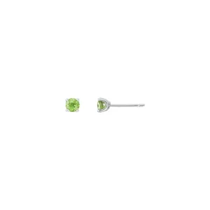 14K White Gold Peridot Earring