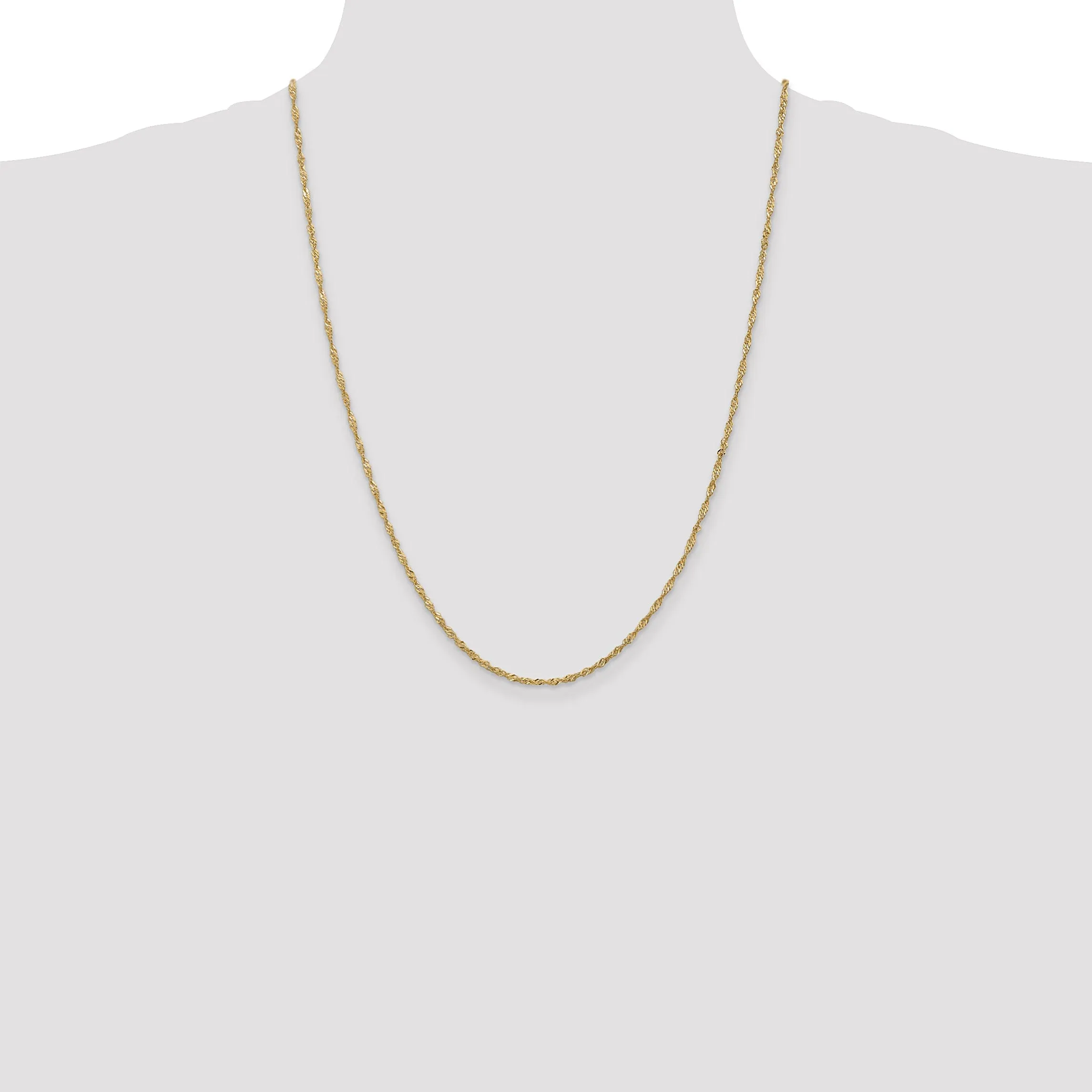 14k Yellow Gold 1.70m Polished Singapore Chain