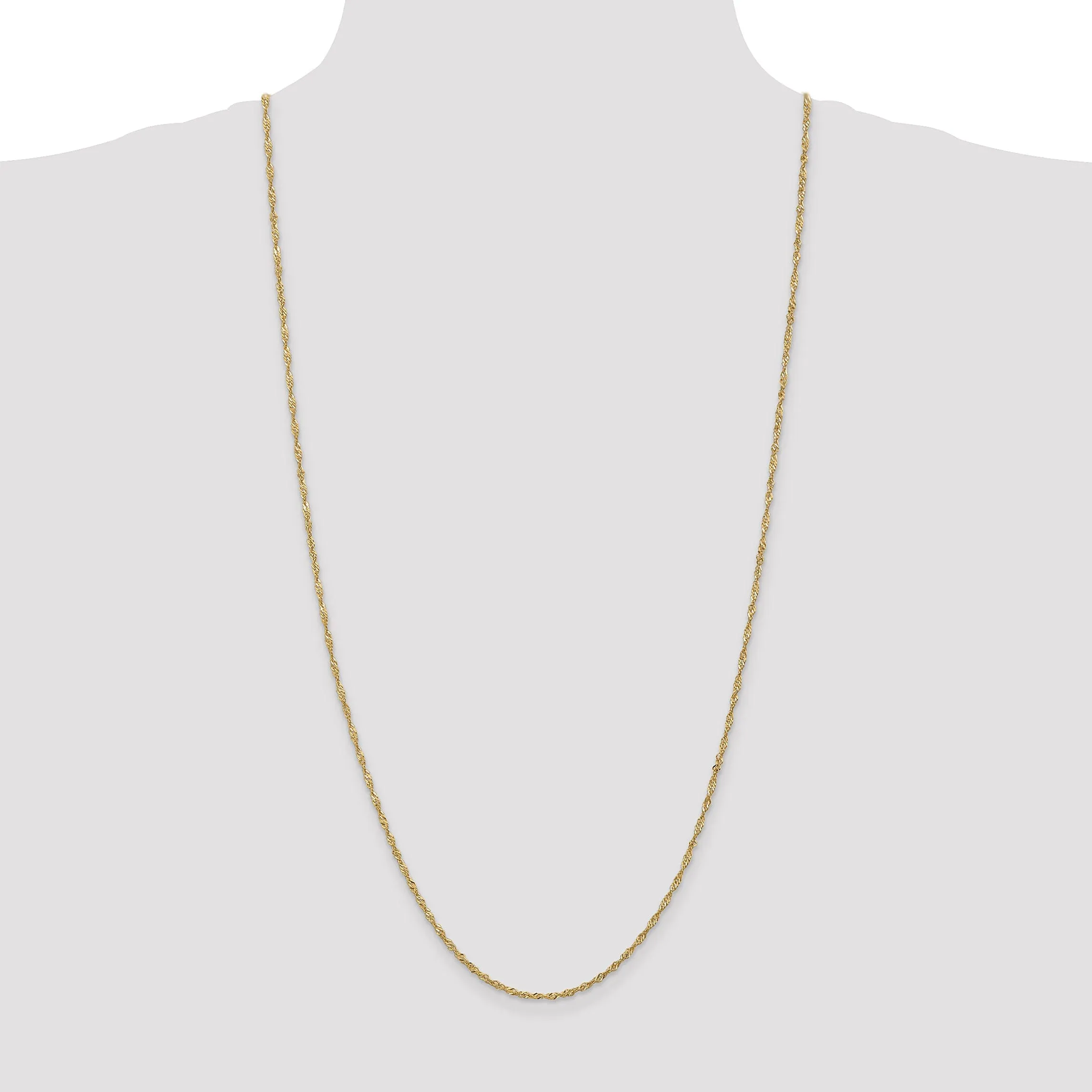 14k Yellow Gold 1.70m Polished Singapore Chain