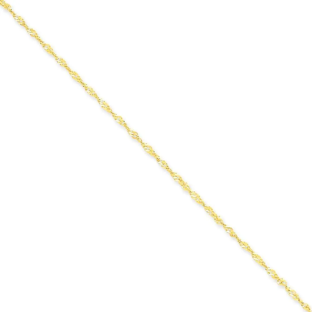 14k Yellow Gold 1.70m Polished Singapore Chain