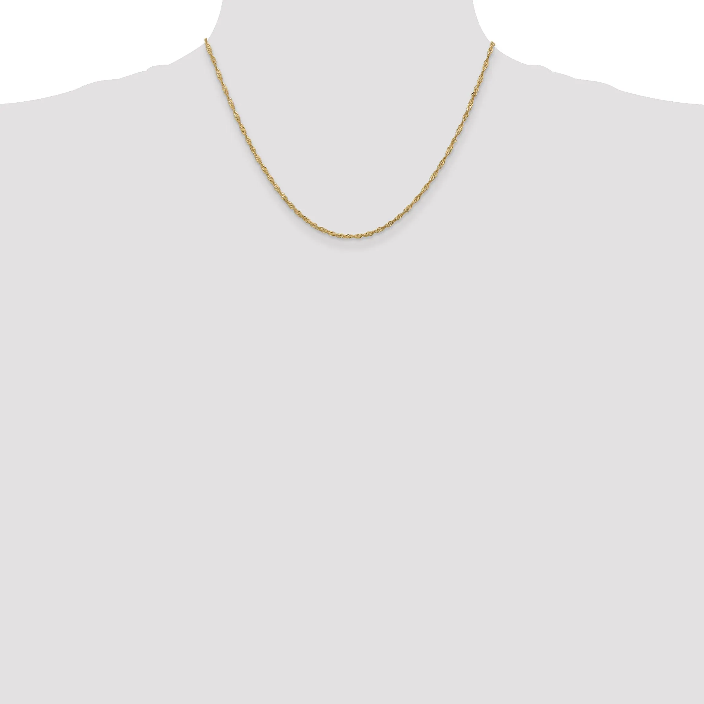 14k Yellow Gold 1.70m Polished Singapore Chain