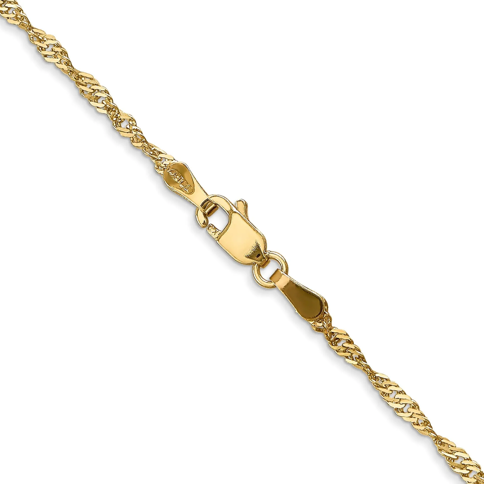 14k Yellow Gold 1.70m Polished Singapore Chain