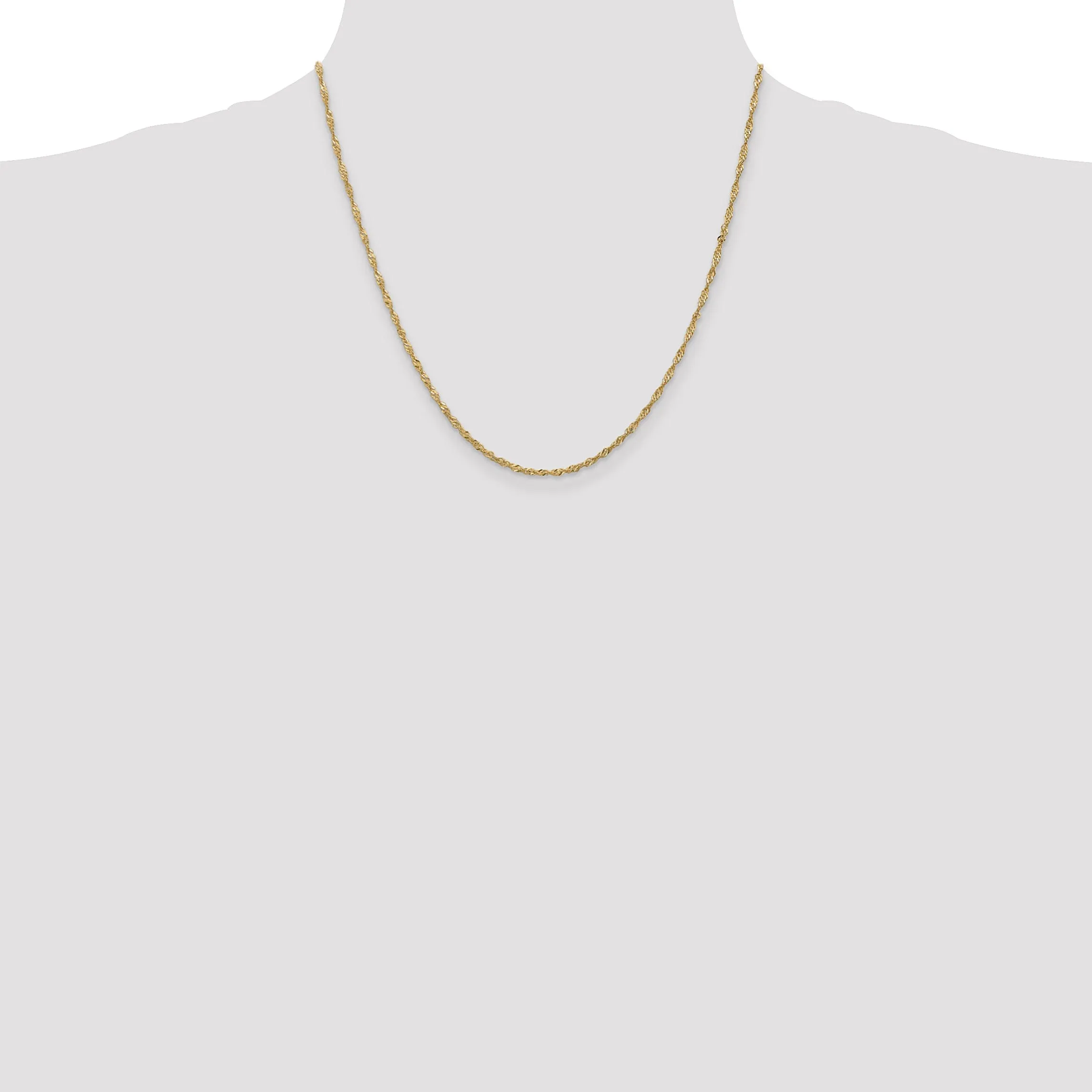 14k Yellow Gold 1.70m Polished Singapore Chain