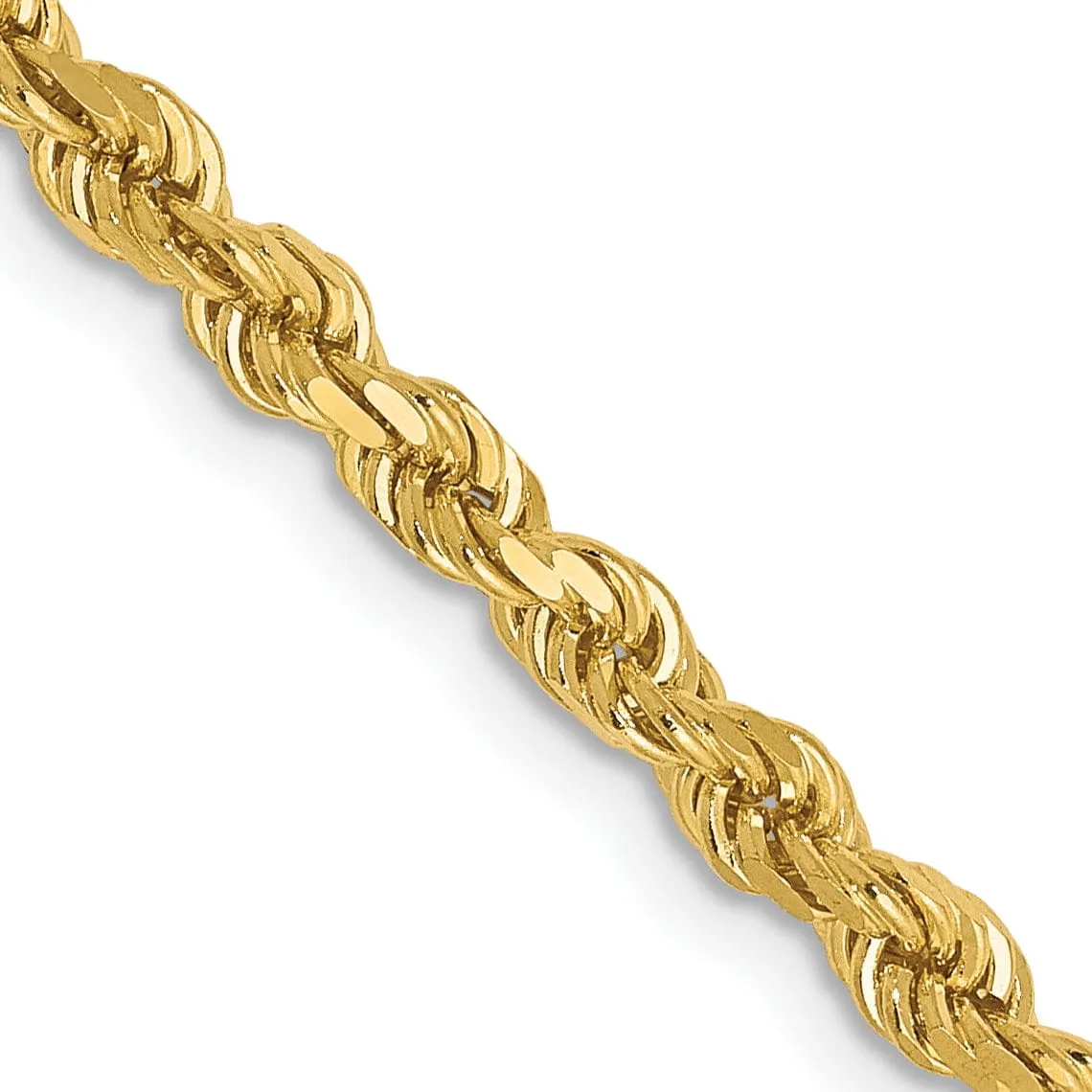 14k Yellow Gold 2.75mm D.C Rope Chain