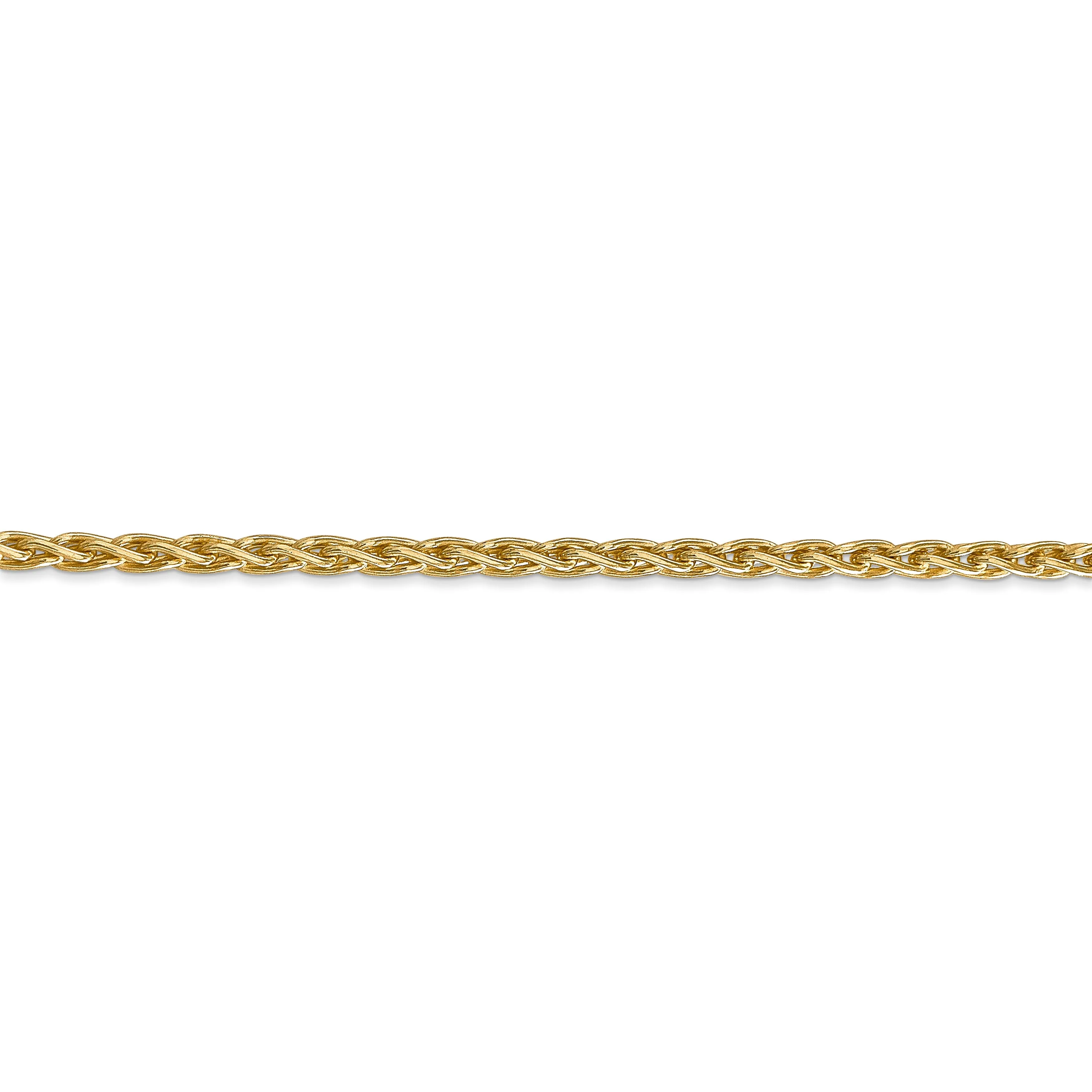 14k Yellow Gold 3.00mm Parisian Wheat Chain