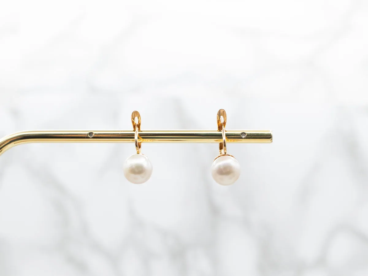 18-Karat Gold and Pearl Drop Earrings