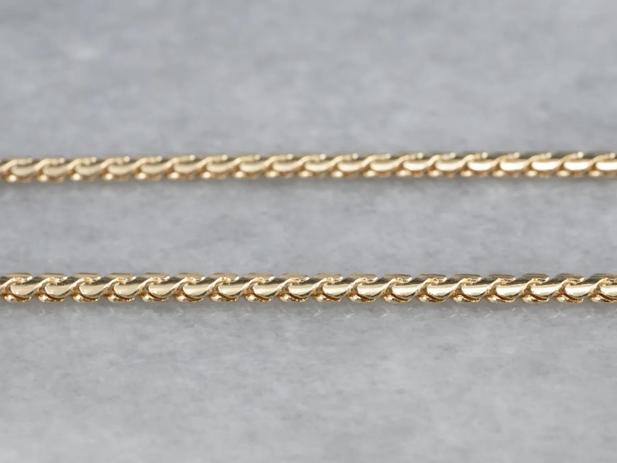 18K Gold Serpentine Chain Necklace