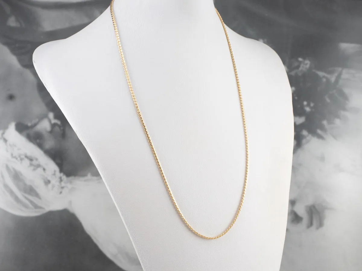 18K Gold Serpentine Chain Necklace