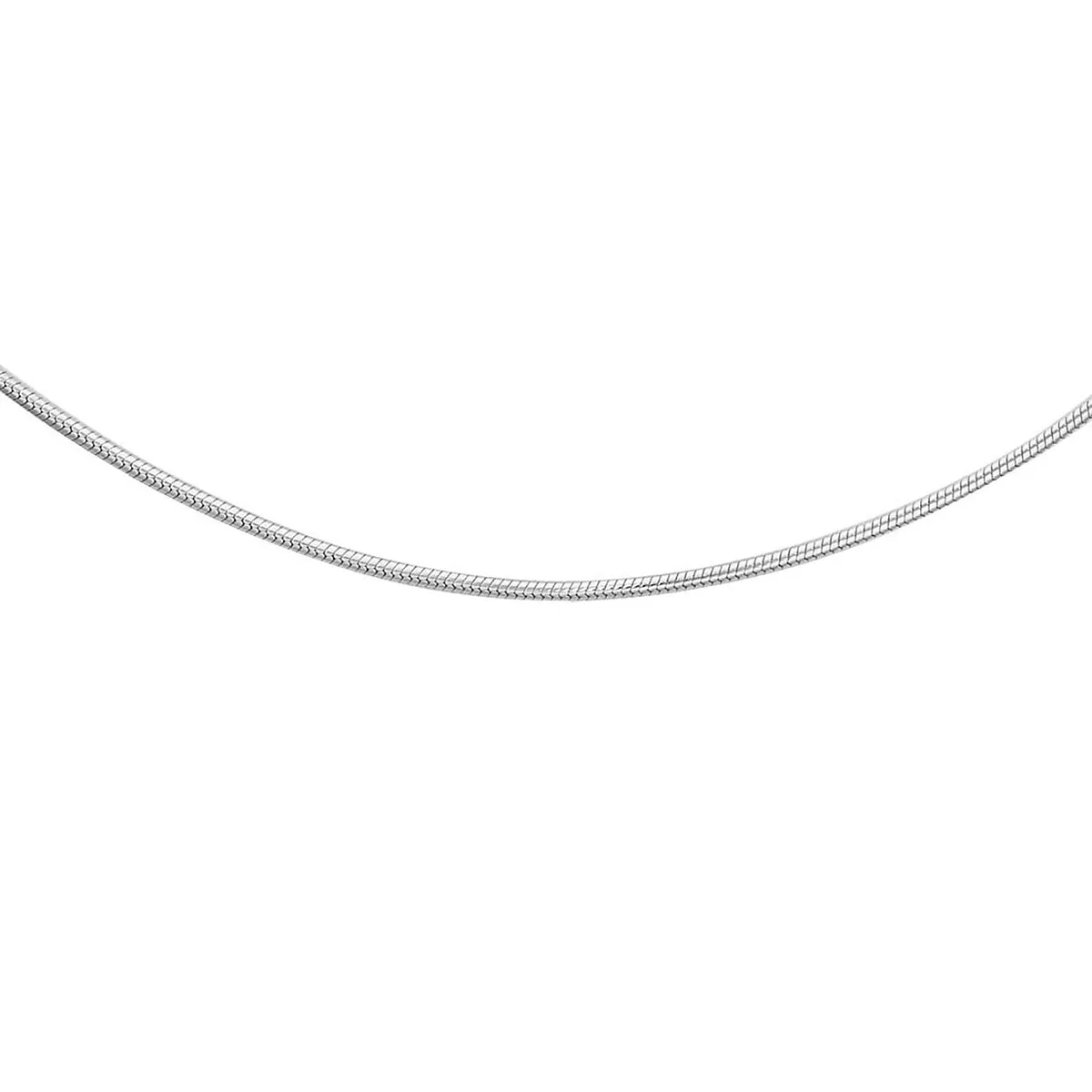 18K White Gold Shiny Snake Chain/ 16"