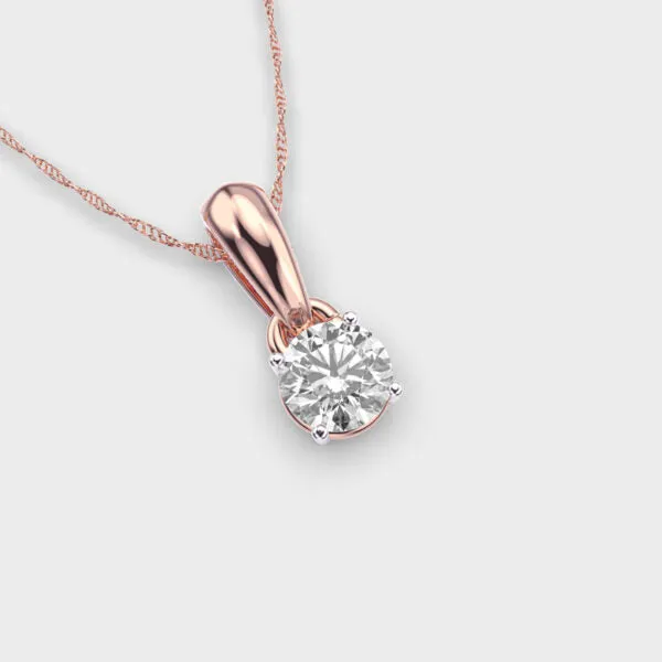 50 Cent Classic Solitaire Gold Pendant (Without Chain)