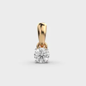 50 Cent Classic Solitaire Gold Pendant (Without Chain)