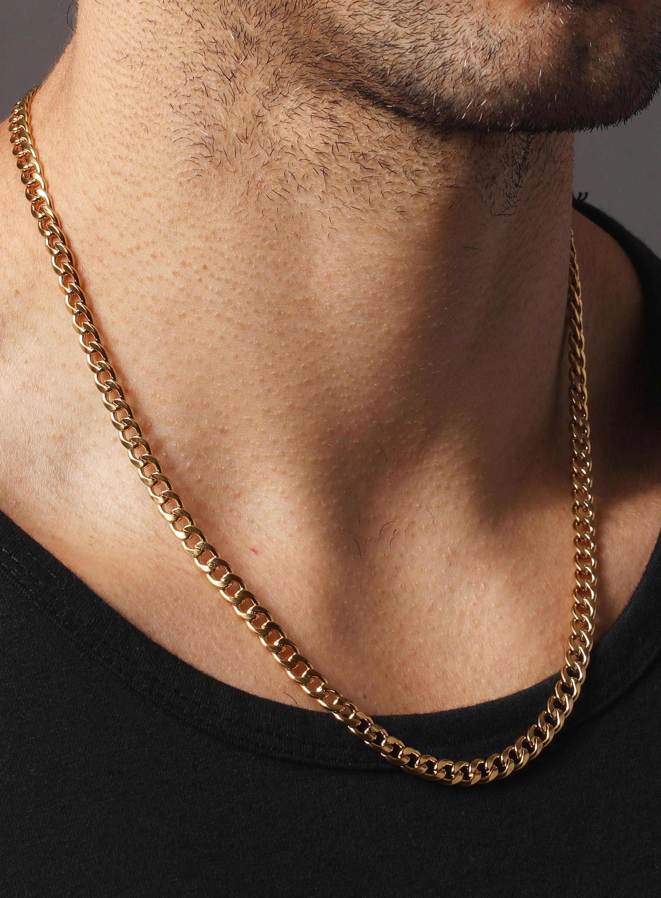 5mm gold curb chain