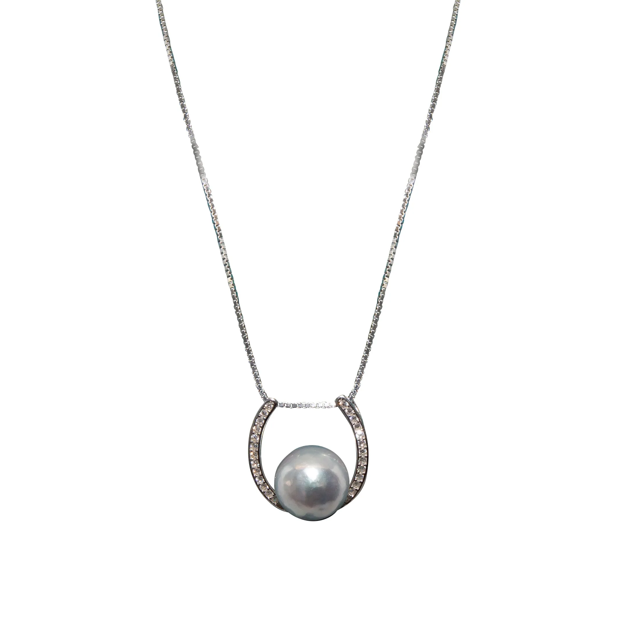 Akoya Seawater Pearl Silver Necklace