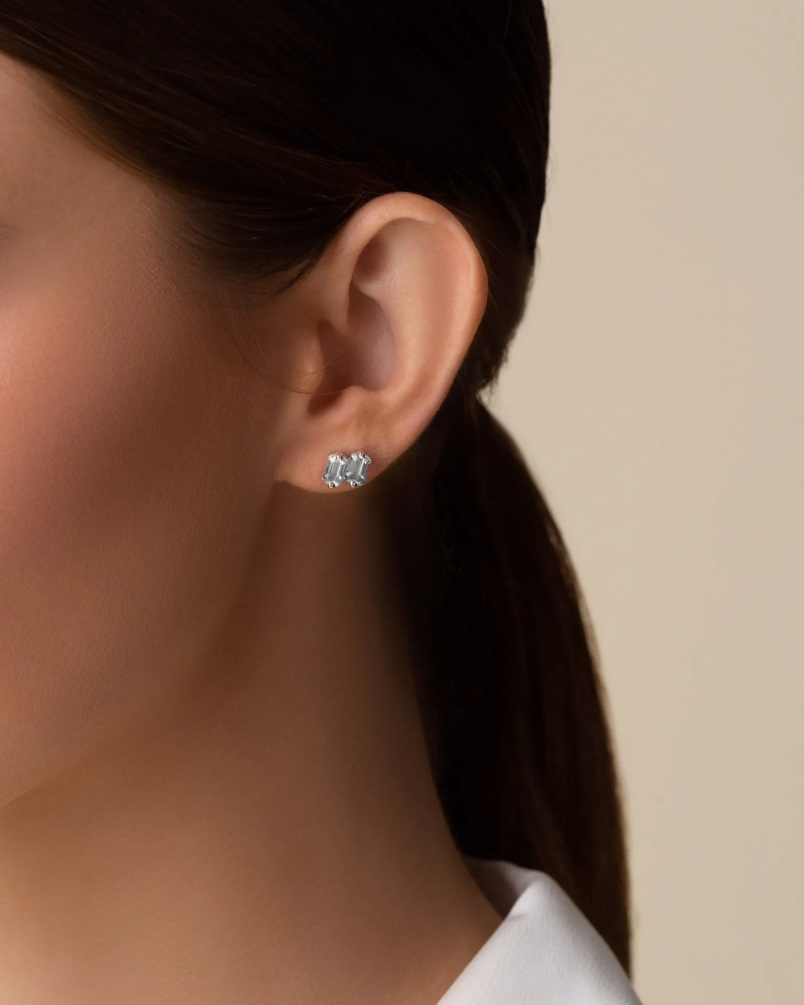 Ann Blue Topaz Studs