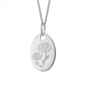 April Daisy Birth Blooms Pendant P5118