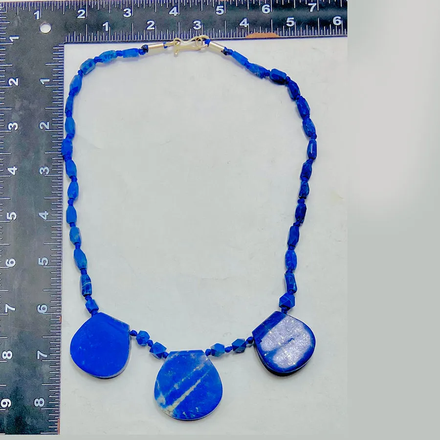 Blue Lapis Handmade Gemstone Beaded Necklace