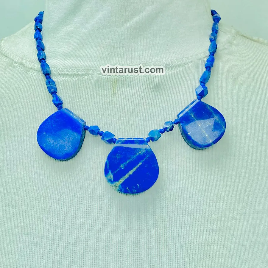 Blue Lapis Handmade Gemstone Beaded Necklace