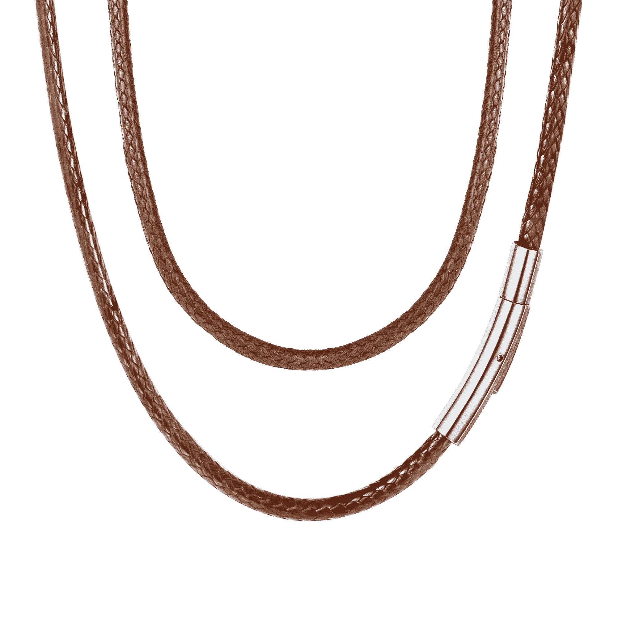 Braided Leather Cord Chain Necklace for Men 2MM/3MM