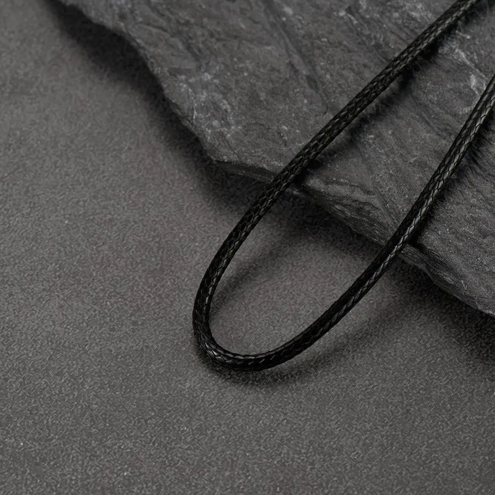 Braided Leather Cord Chain Necklace for Men 2MM/3MM