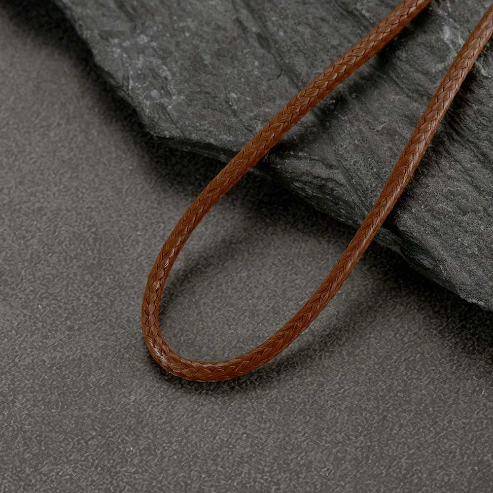 Braided Leather Cord Chain Necklace for Men 2MM/3MM