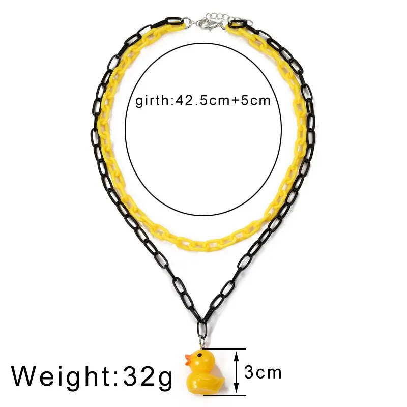 Candy Color Gummy Mini Bear Cartoon Necklace for Women Girls Birthday Jewelry Gifts