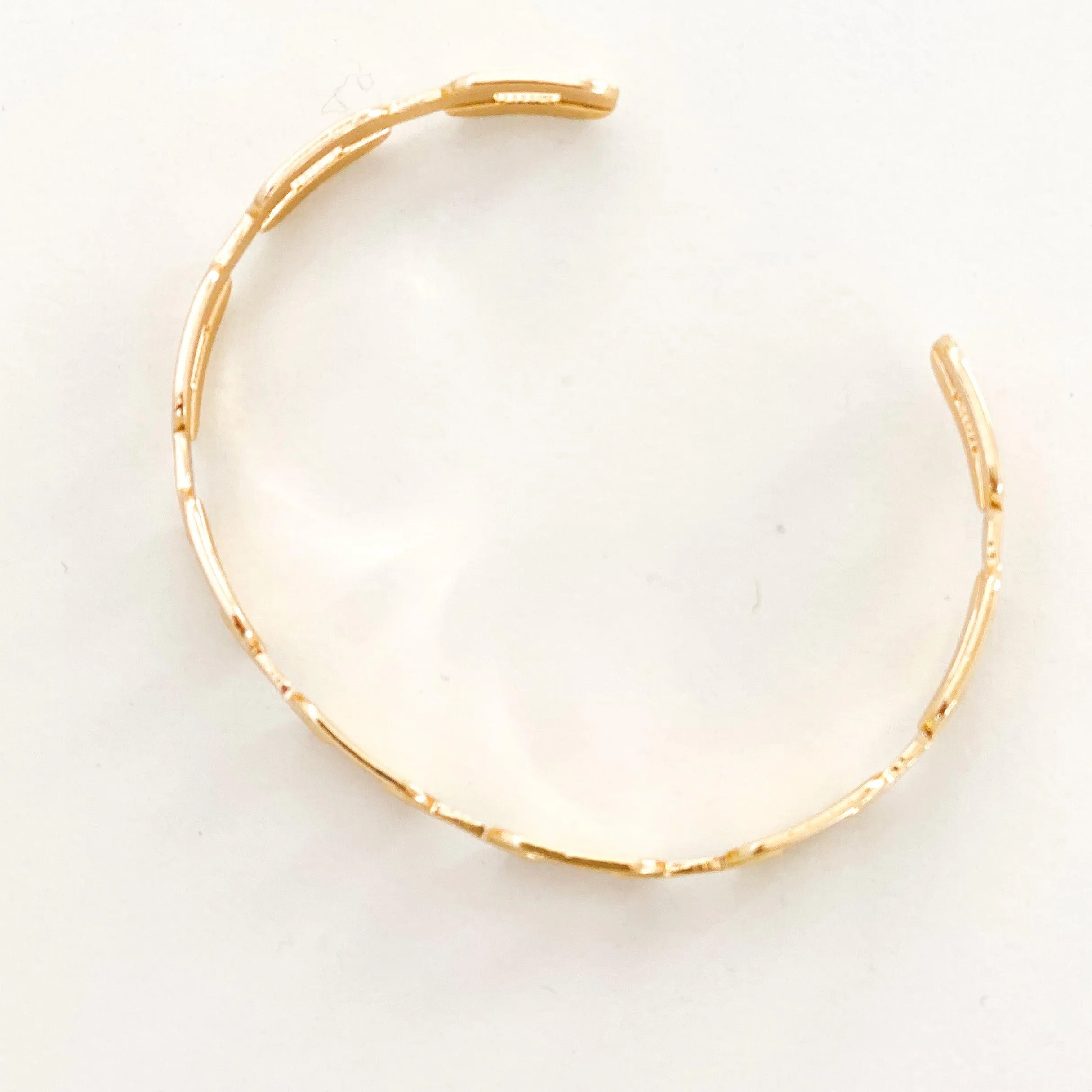 Chain Link Cuff Bangle | Gold