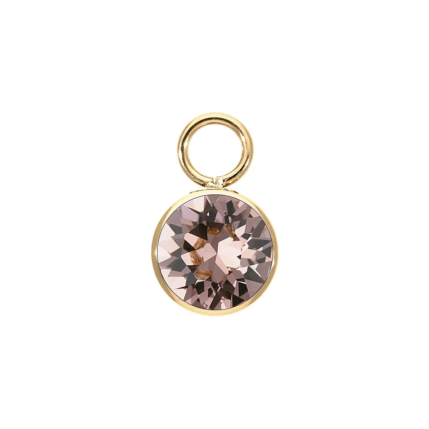 Charm Bottone Gold 10mm Vintage Rose