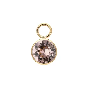 Charm Bottone Gold 10mm Vintage Rose