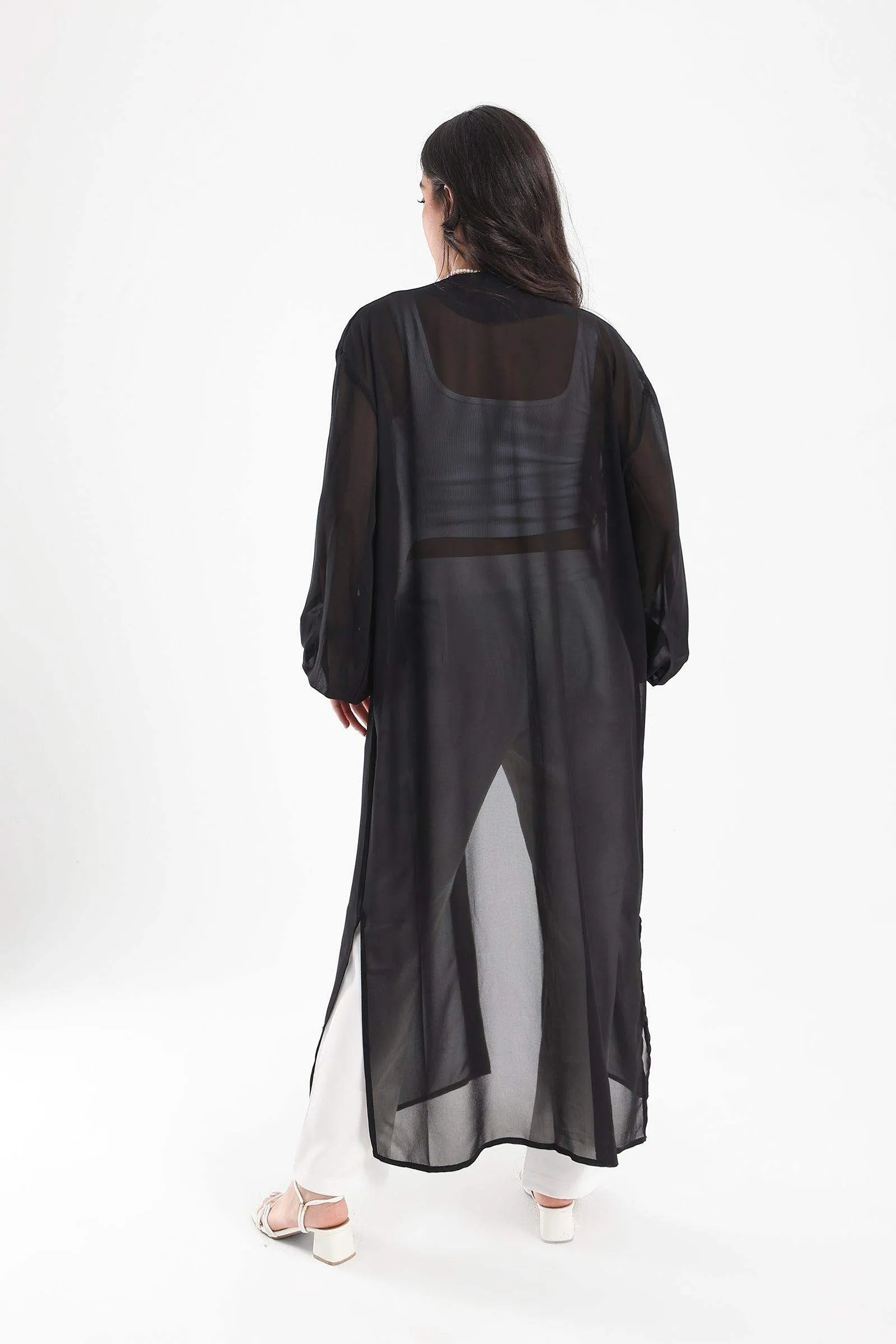 Chiffon Kimono with Side Slits