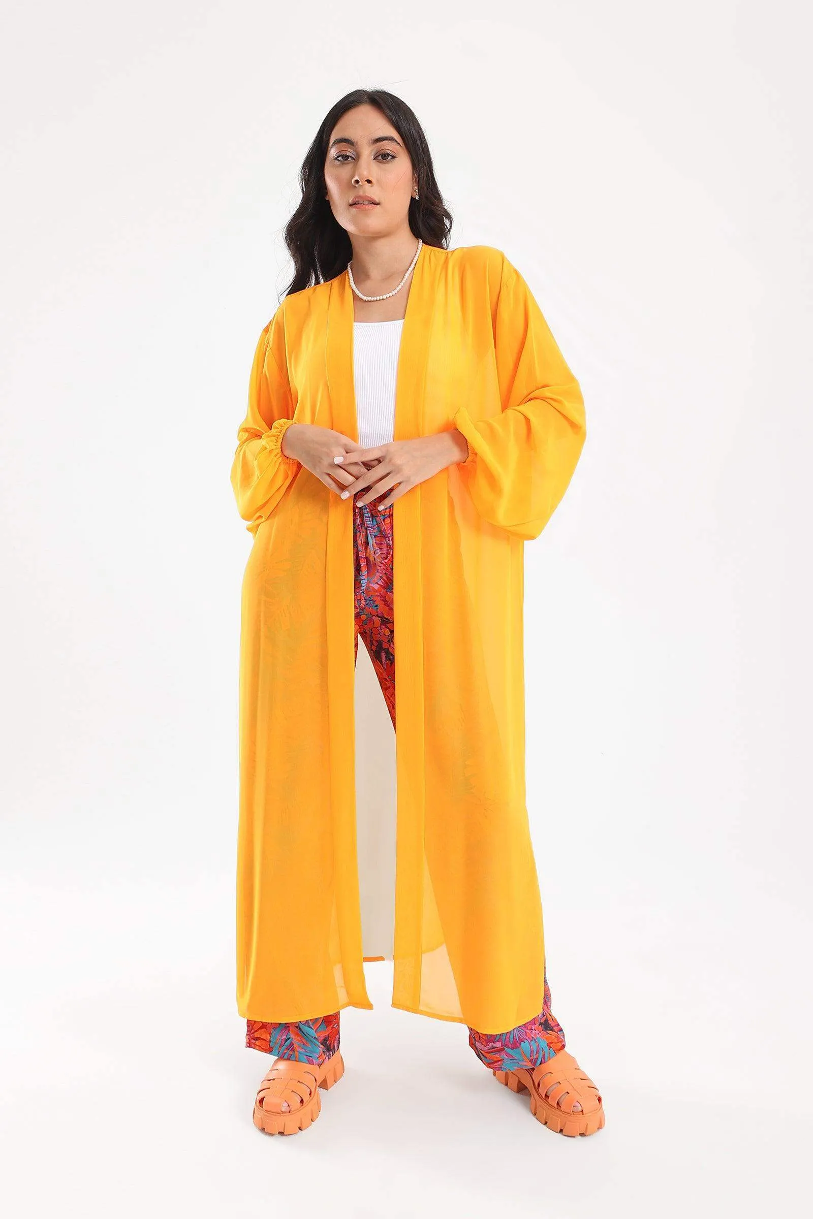 Chiffon Kimono with Side Slits