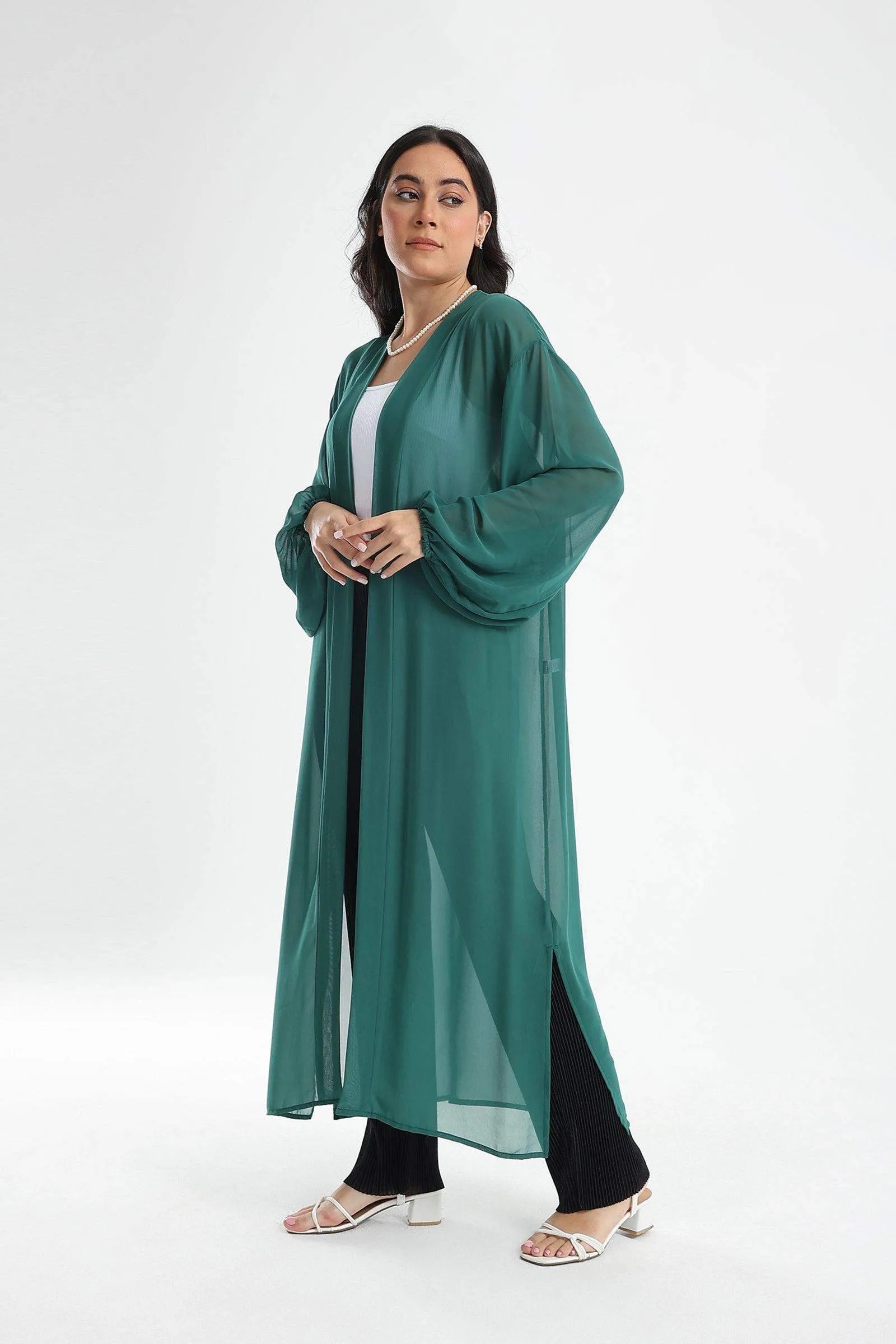 Chiffon Kimono with Side Slits