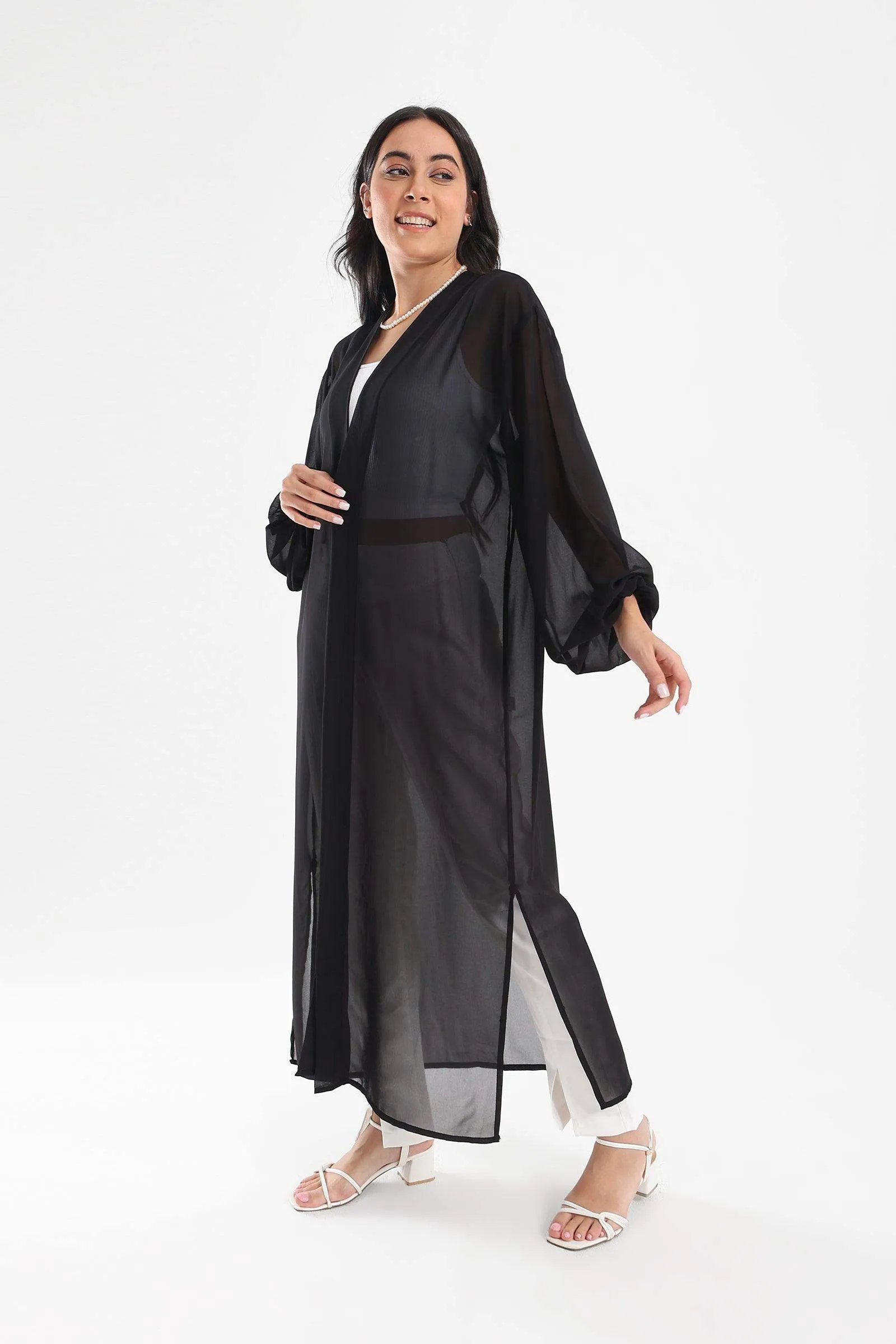 Chiffon Kimono with Side Slits