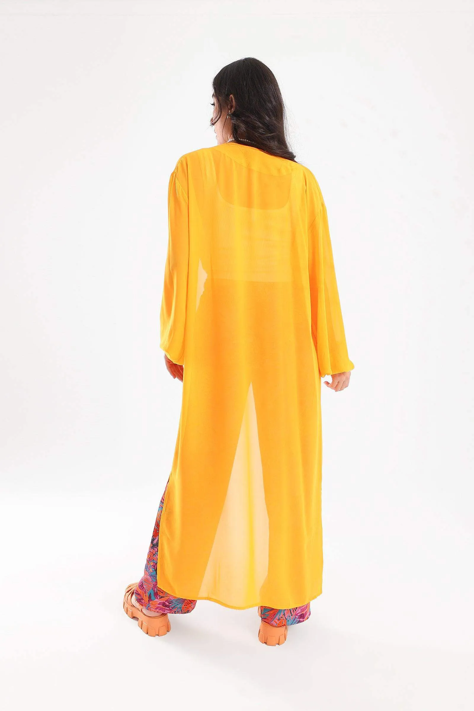 Chiffon Kimono with Side Slits