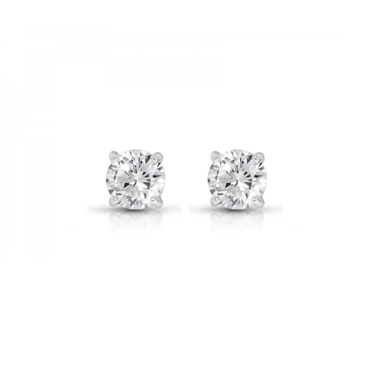 Classic 4-Prong Diamond Stud Earrings - 0.50 twt