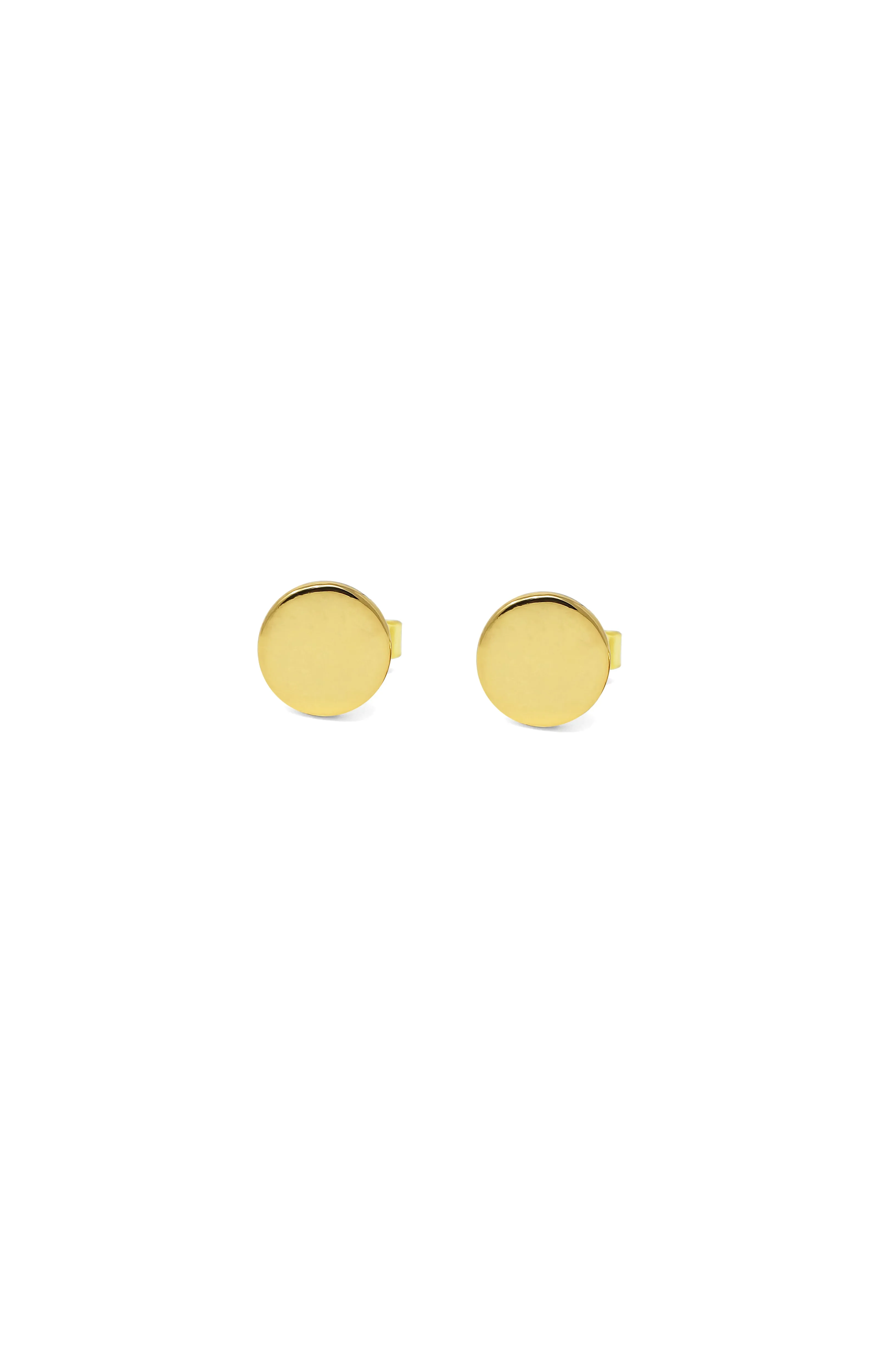 Classic Evergreen Circle Rose Gold Plated Sterling Silver Stud Earrings