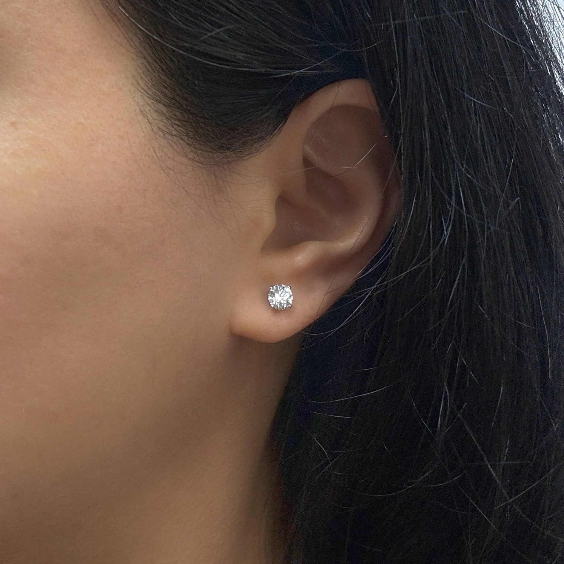 Classic Lab Diamond Stud Earrings