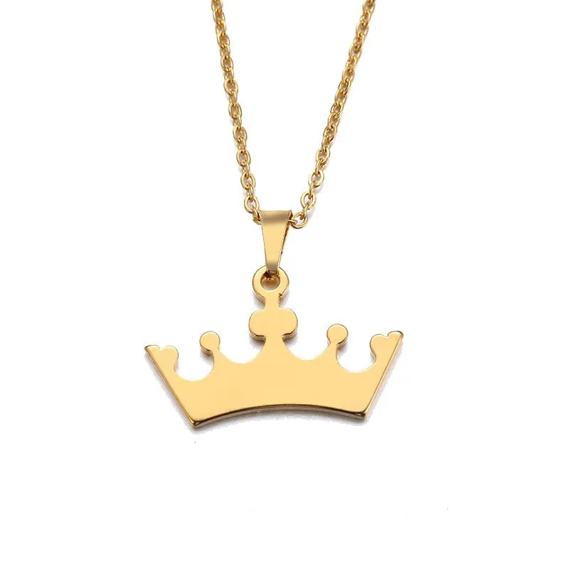 Crown Stainless Steel Necklace with Pendant