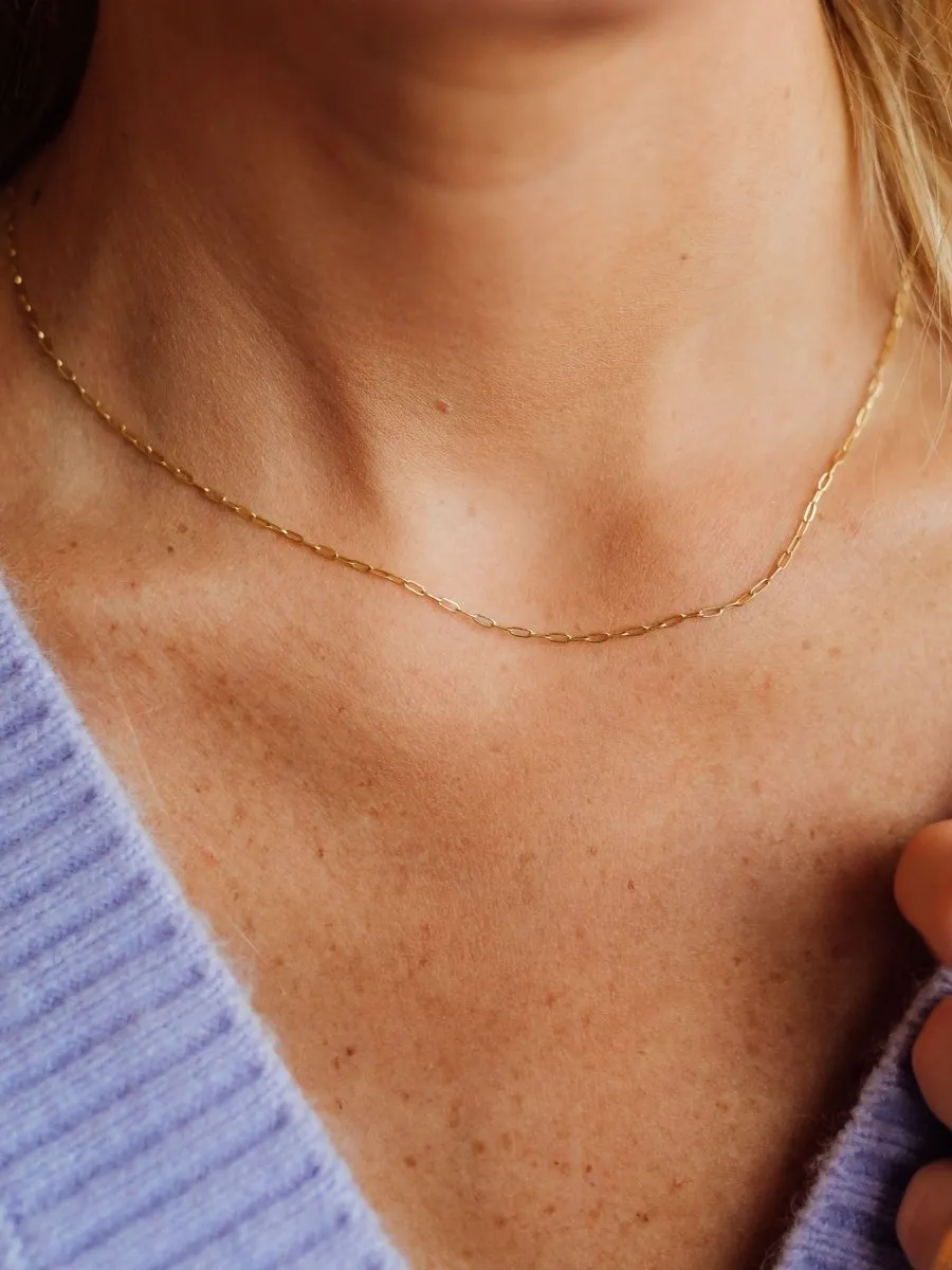 Dainty Gold Chain Necklace 14K