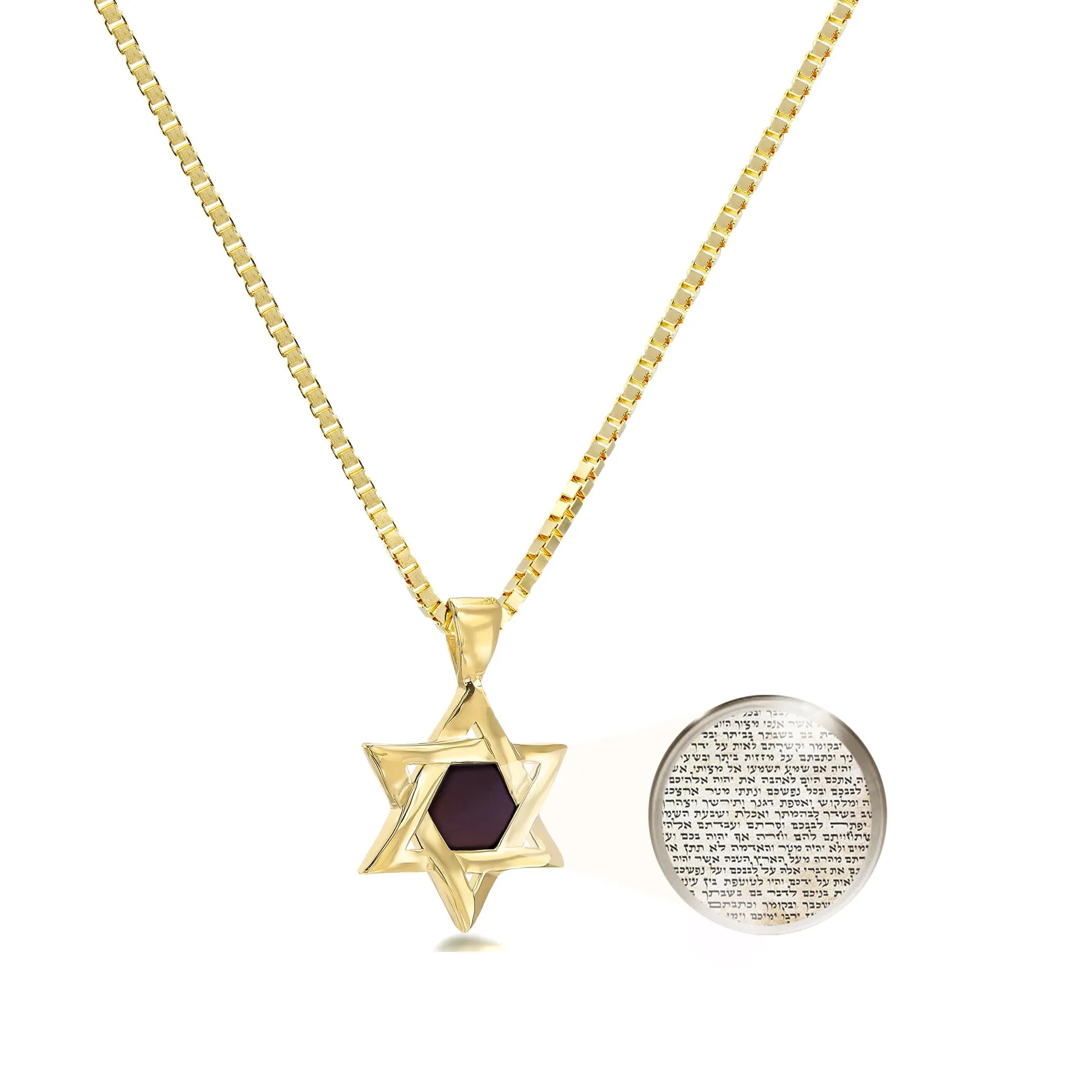 Eternal Heritage Star of David Necklace - Hebrew Tanakh Edition