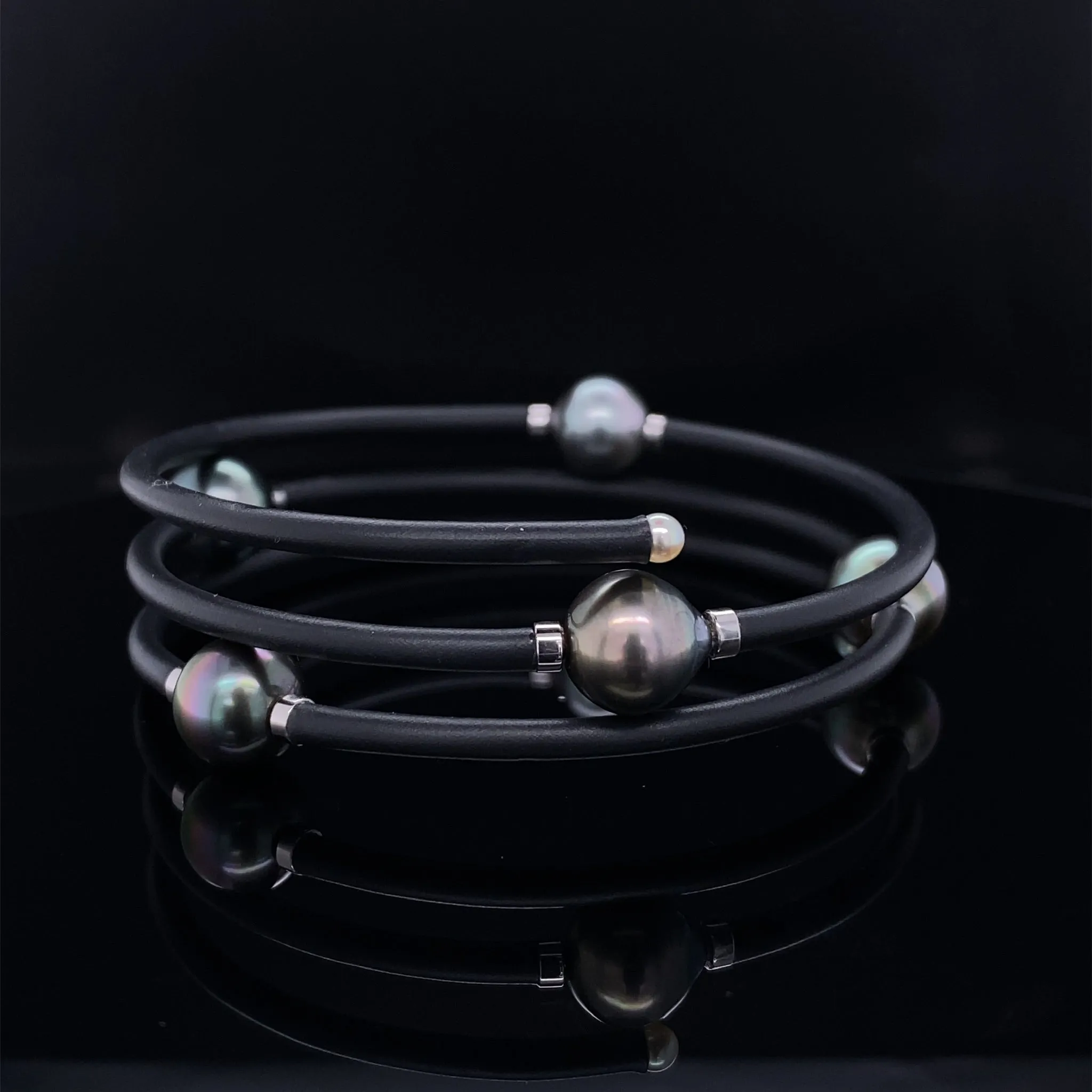 Exotic Deep Sea Pearl Triple Wrap Bracelets