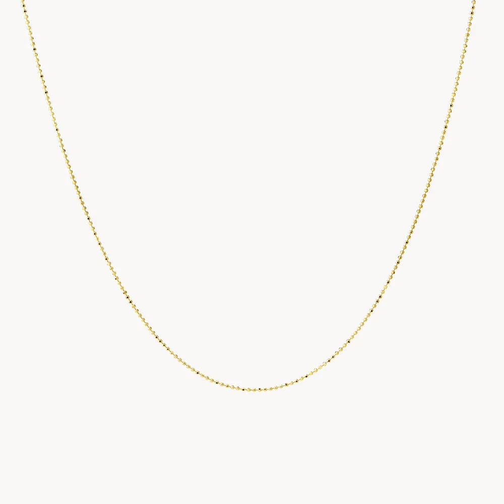 Fine Bead Chain in 10k Gold